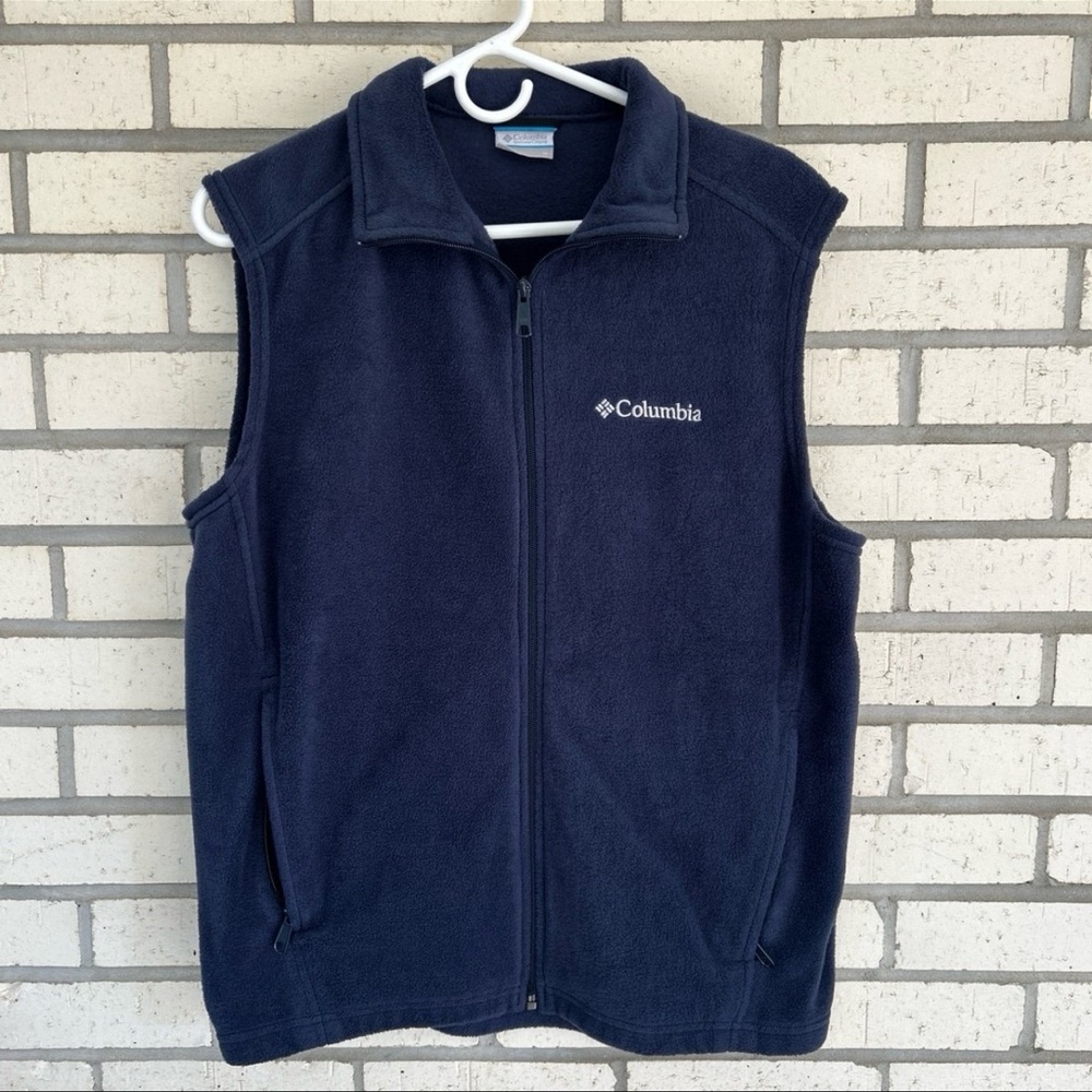 Columbia Dark Blue Sleeveless Fleece Vest